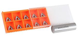 Accusize Industrial Tools WCGT2.522 Carbide Inserts for Cutting Aluminum, Uncoated, BU810, 10 Pcs/Box, 2039-1020x10