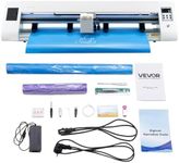 VEVOR Cutting Machine, Automatic Edge Detection Vinyl Cutter Machine with Two Types of Blades, Design Software and Materials, Compatible with Multiple File Formats, for Creating Customized DIY Crafts