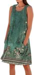 Summer Dresses for Women 2025 Casual Sundress with Pocket Beach Cover Up Swimsuit Floral S