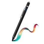 Evach Stylus Pen for Samsung Galaxy Tab A9 A8 A7 - High-Precision Fine Tip Digital Pencil with Magnetic Fabric Cap 2 in 1 Sensitive,Good for Writing,Pencil for Samsung Galaxy Tab A9 A8 A7,Black