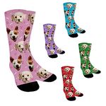 Byxhuc Custom Socks for Women, Men, Girls, and Boys for Valentine's Day Mother's Day Father's Day Christmas Halloween, A20-dog Bone, Medium