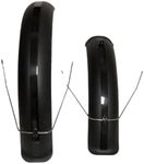 Bike Mudguard Bicycle Fender Set 20x4.0 inch Wide Front Rear Mudguards MTB Off-Road Fat Tire Bike Wings Full Coverage Bike Plastic (Color : A pair Black)