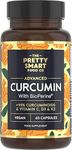 Powerful Curcumin 95 & BioPerine - Turmeric Capsules High Strength with Black Pepper - High Absorption 95% Curcuminoids - With D3, K2, Coconut & Botanicals - 60 Capsules (not tablets) - Made in The UK