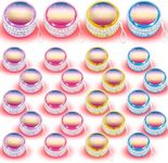 Woanger 24 Pcs LED Yoyo Light up Responsive Balls Bulk Novelty Plastic Rainbow Yoyo with Light for Girl Teens Adults Beginner Birthday Classroom Prizes Christmas Party Favors(Stylish)