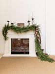 9ft Handmade Christmas Garland,Artificial Cypress Cedar Pine Greenery Seasonal Garland for Christmas TV Cabinet Winter Holiday Indoor Outdoor Decoration