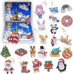 Diamond Painting Kits Advent Calendar 2023 for Kids - Make Your Own Gem Keychains - Arts and Crafts for Girls - DIY Painting by Number Christmas Gift Ideas for Girls Crafts Age 4-10