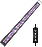 Zingbabu Full Spectrum Aquarium Light for Planted & Saltwater Tanks, 115-135CM Extendable Fish Tank Light with 3 Lighting Modes, 6 Levels Dimmable LED, 24/7 Timer Controller, CRI 90 High PAR Aquarium