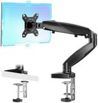 NicBex Single Monitor Mount, Adjustable Monitor Stand for 15 to 27 inch Screens, VESA Monitor Mount with 75x75/100x100 mm, Computer Monitor Arm Holds Up to 15.4 pounds, Monitor Arm Desk Mount, Black