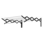 BonKaso: Multi 9 Rod Foldable Clothes Drying Stand | Heavy Duty, Rust-Free, Stainless Steel, Wall Mounted Cloth Dryer Rack for Balcony, Bathroom, Indoor & Outdoor | Expandable Laundry Hanger (2 Feet)