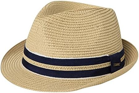 Comhats Summer Fedora Straw Hats for Men Beach Sun Panama Packable Trilby Dress Derby Beige X-Large