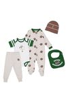 Gertex 5-Piece Layette Sport Set Gift Bundle for Babies & Infants | (Football, 0-3 Months)