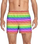 Dallonan Men's Boxer Shorts Men's Underwear Briefs Casual Boxer Breathable Sport Soft, Gay Pride Message Hashtag, X-Large