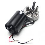 Heyiarbeit Copper 100 Rpm 24V Dc Micro Gear Reduction Motor Motor High Torque Electric Worm Gear Motor Micro Speed Motor Electric Gearbox For Rc Car Robot Model Diy Engine Right Shaft 1Pcs