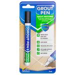 Grout Pen - Designed for restoring tile grout in bathrooms & kitchens (Black)