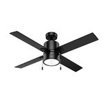 Hunter Fan Company 54215 Beck Ceiling Fan, 52, Matte Black Finish