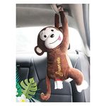 URMAGIC Monkey Tissue Holder for Car, Monkey Butt Tissue Box,Plush Monkey Shape Tissue Dispenser,Rabbit Paper Towel Storage Box,Cartoon Animal Hanging Paper Organizer for Car Decoration