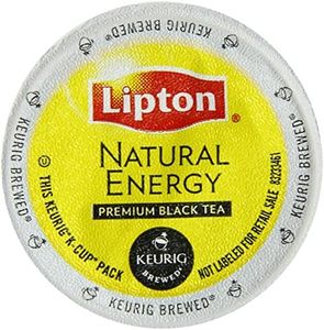 Lipton K-Cup Portion Pack for Keurig Brewers, Natural Energy Premium Black Tea, 24 count.