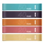 BroHonor Resistance Bands, Resistance Exercise Bands for Legs and Glutes, Home Fitness, Stretching,Physical Therapy, Pilates Flexbands,Workout Bands-Set of 5