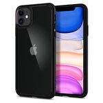 Spigen Ultra Hybrid Back Cover Case Compatible with iPhone 11 (TPU + Poly Carbonate | Matte Black)