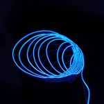 Gcidto El Wire Blue，5m Cuttable Glowing Rope Lights ，Portable Neon Lights Strip for Halloween Parties, DIY Decoration