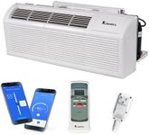 Klimaire PTAC 12,000 BTU Air Conditioner Heat Pump R-32 with Remote Control & 3.5 kW Electric Heater -230V