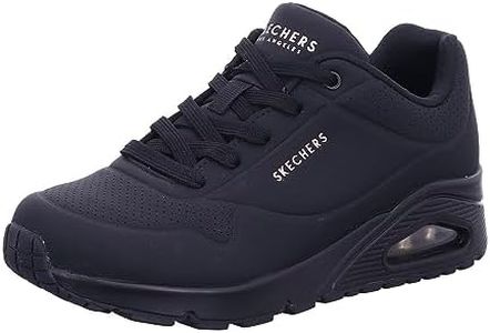 Skechers womens Skecher Street Women's Uno - Stand on Air Sneaker, Black/Black, 7 US