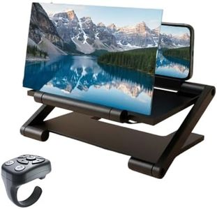 Screen Magnifier Version, 2026 New 3D HD Mobile Phone Magnifier Projector Screen with Fingertip Bluetooth Remote, Portable Foldable Phone Screen Amplifier Screen Enlarger for Movies Videos (1)