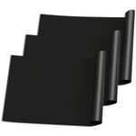 Goalfly Large Oven Liners for Bottom of Oven, 3 Pack Nonstick Heavy Duty Oven Mat Set, Thick Oven Liners for Bottom of Electric Oven, Reusable Oven Protector Liner, 15.75 x 23.62 Inch, Black