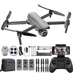 YueLi EVO Lite+ Portable Foldable Drone,3-Axis Gimbal with 6K HD Camera,1-inch Image Sensor,40-Minute Flight Time,12km Video Transmission,with Avoidance Sensing RC Quadcopter(Lite+ Combo, Space Gray)