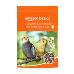 Amazon Basics Mix Seed Bird Food for Cockatiel & Lovebirds | Contains Canary & Sunflower Seeds | Bird Food for All Life Stages | Natural & Healthy Seeds (1 kg)