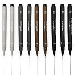 Uni Pin Fineliner Drawing Pen - Sketching Set - Black, Dark Gray, Light Gray, Sepia - 0.1/0.5mm - Set of 9