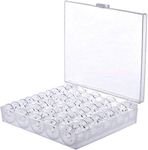 25 Pieces Sewing Machine Bobbins, BetterJonny Transparent Plastic Sewing Machine Bobbins with Storage Case Box for Brother Singer Babylock Janome Kenmore Sewing Machine