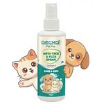 Gecko Pet Pro Anti Tick & Flea Care Spray for Dogs & Cats | 2× Concentrated External Parasite Care | Coat Hygiene & Grooming Support | Lemongrass & Citronella Oil | 200 ml (Pack of 1)