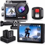 Action Camera 4K 30FPS Touch Screen, 20MP Waterproof Underwater Camera with 5X Zoom, 170° Wide Angle & EIS, WiFi Remote – Perfect for Snorkeling, Diving & Adventure Sports (Black)