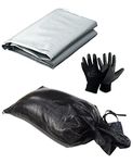 sackmaker - SANDBAG PROTECTION KIT - Sandbags & Fabric & Gloves & Instructions - FLOOD DEFENSE - Flood protection kit - Doorway flooding kit - sandbags for flooding (Single Garage)