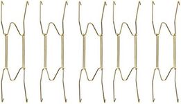 uxcell Plate Hanger, 10-inch W Type Zinc Plated Invisible Wall Decorative Hooks, 5 Pcs