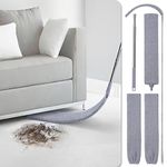 Newliton Retractable Gap Dust Cleaner, Duster Flat Wiper up to Extendable & Two Microfibre Covers, Retractable Gap Dust Cleaner for Under Sofa Cabinets Bed Household Gap Dust, 09-09-2