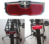 GreceYou Bike Tail Light, Bicycle Rear Reflector Tail Light for Luggage Rack Aluminum Alloy Reflective Taillight, 80mm Screw Mounted/Easy Release (Battery NOT Included)