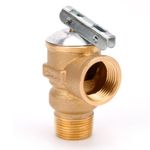 Pressure Relief Valve 150PSI Temperature Pressure Relief Valve 3/4 NPT Thread Brass Safety Valve for Hot Water Tank