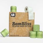 BamBliss Premium Bamboo Toilet Paper Bulk Buy | 48 Pack Wrapped 3-Ply Toilet Roll | Eco-Friendly Toilet Paper | Plastic Free, Soft, Strong, Compostable, Sustainable & Biodegradable Loo Roll