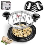 VIVERS Chicken Shredder Tool with Free Meat and BBQ Claws - BPA Free, Meat Shredder, Claws, Heat Resistant Strong Gripped for Pork Red Beef Turkey Chicken Shredder with Transparent Lid (BLACK)