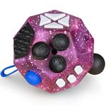 QOOLBUY 12 Sided Fidget Cube,Dodecagon Fidget Toys for Children and Adults,Relieves Stress and Anxiety Anti Depression for All Ages with Autism ADHD ADD OCD(Galaxy Purple)