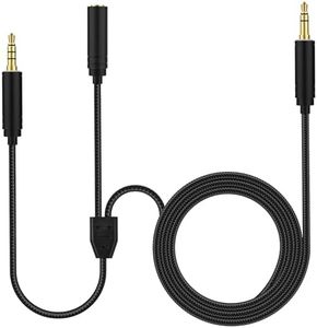 GSHLGAO Chat Link Cable Audio Adapter for Sony WH-1000xm5 WH-1000xm4 WH-1000xm3，2 Noise Canceling Overhead Headphones, Aux Stereo Wire Cord for Elgato HD60S X Pro, PC,Switch, PS5/PS4 / Xbox