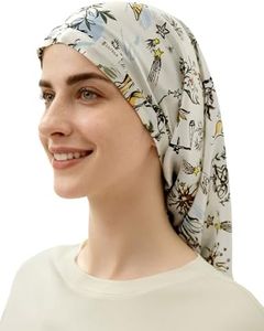 LilySilk 100% Silk Bonnet Mulberry Sleep Cap Long for Curly Hair Night Cap for Sleeping Silk Hair Wrap for Women Libra