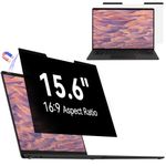 Magnetic Laptop Privacy Screen 15.6 inch for 16:9 Computer Monitor, 15" Removable Anti Blue Light Glare Filter Shield Compatible with Lenovo Hp Dell Acer Asus Thinkpad Envy Xps