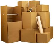 uBoxes 7 Room Wardrobe Kit 73 Corrugated Moving Boxes with Packing Supplies