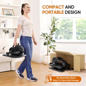 Dripex Under Desk Elliptical Trainer – Compact Pedal Exerciser, Orange