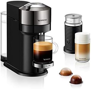 Nespresso Vertuo Next Deluxe Coffee and Espresso Maker, Pure Chrome with Aeroccino Milk Frother,1.1 liter, Black