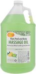 SPA REDI - Massage Oil, Lemon and Lime, 128 Oz - Professional Pedicure, Manicure, Full Body Massage Therapy, with Almond Oil, Cotton Seed Oil, Sunflower Oil, Avocado Oil, Essential Oils, Vitamin E