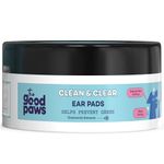 The Good Paws Clean & Clear Ear Wipes for Dogs and Cats, Reduces Itching, Prevents Odor, Cleans Dirt, Removes Wax Build-Up, with 0.3% Salicylic Acid & Chamomile, 50 Wipes